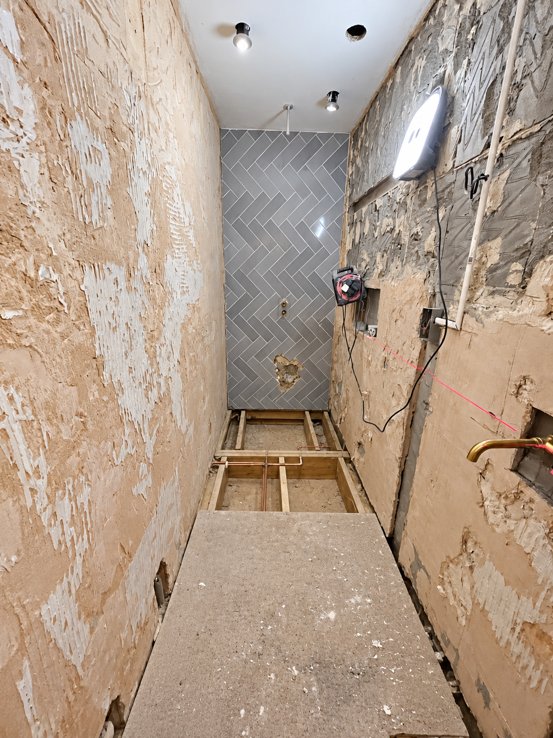 Folkestone wet room during renovation