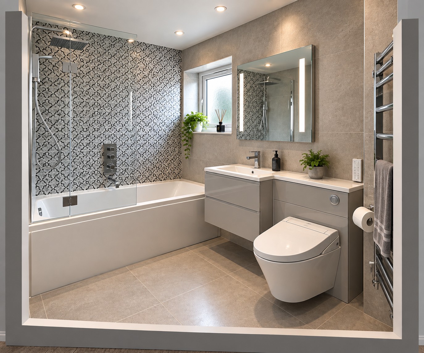 Contemporary bathroom at Sandwich Bay, Kent
